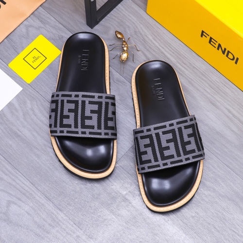 Wholesale Fendi Slippers For Men #1244526 $52.00 USD, Wholesale Quality Replica Fendi Slippers