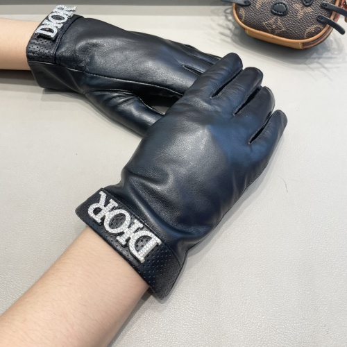 Replica Christian Dior Gloves For Women #1244575 $48.00 USD for Wholesale