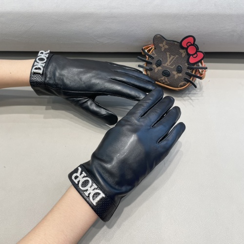 Replica Christian Dior Gloves For Women #1244575 $48.00 USD for Wholesale