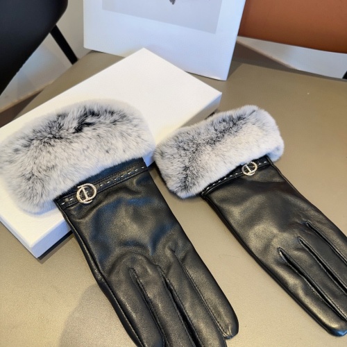 Replica Christian Dior Gloves For Women #1244616 $52.00 USD for Wholesale