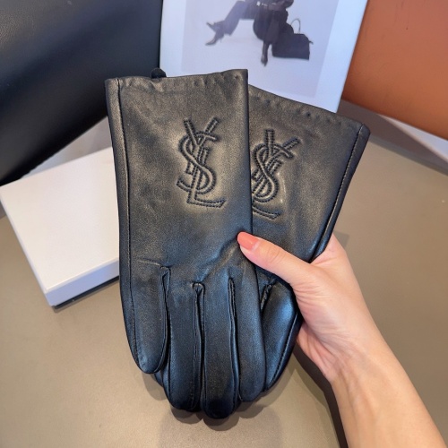 Replica Yves Saint Laurent Gloves For Women #1244626 $40.00 USD for Wholesale