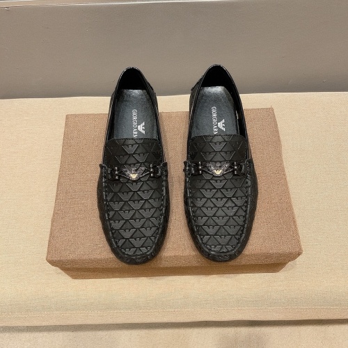 Wholesale Armani Leather Shoes For Men #1244714 $72.00 USD, Wholesale Quality Replica Armani Leather Shoes