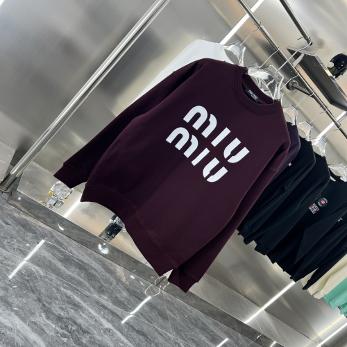 Replica MIU MIU Hoodies Long Sleeved For Unisex #1244731 $48.00 USD for Wholesale