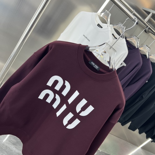 Replica MIU MIU Hoodies Long Sleeved For Unisex #1244731 $48.00 USD for Wholesale