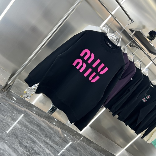 Replica MIU MIU Hoodies Long Sleeved For Unisex #1244732 $48.00 USD for Wholesale