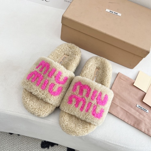 Wholesale MIU MIU Slippers For Women #1244763 $96.00 USD, Wholesale Quality Replica MIU MIU Slippers