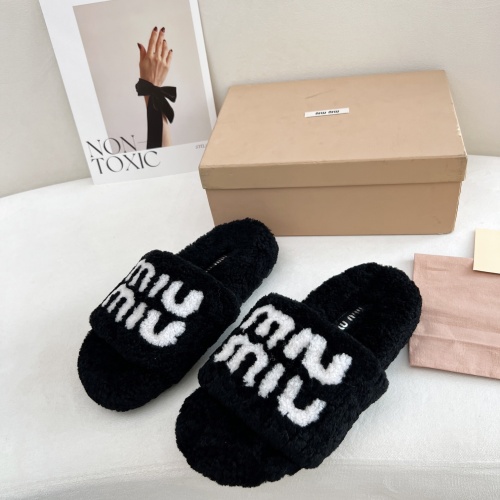 Replica MIU MIU Slippers For Women #1244772 $96.00 USD for Wholesale