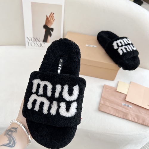 Replica MIU MIU Slippers For Women #1244772 $96.00 USD for Wholesale