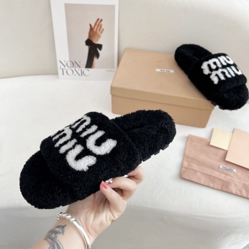 Replica MIU MIU Slippers For Women #1244772 $96.00 USD for Wholesale