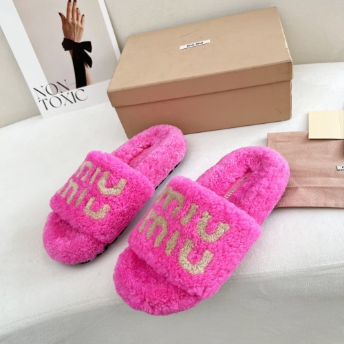 Replica MIU MIU Slippers For Women #1244774 $96.00 USD for Wholesale