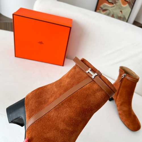 Replica Hermes Boots For Women #1244791 $115.00 USD for Wholesale