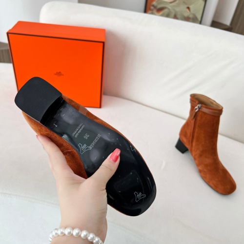 Replica Hermes Boots For Women #1244791 $115.00 USD for Wholesale