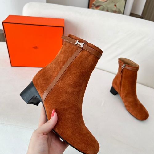 Replica Hermes Boots For Women #1244791 $115.00 USD for Wholesale