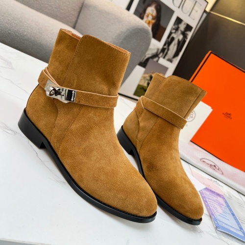 Replica Hermes Boots For Women #1244803 $98.00 USD for Wholesale