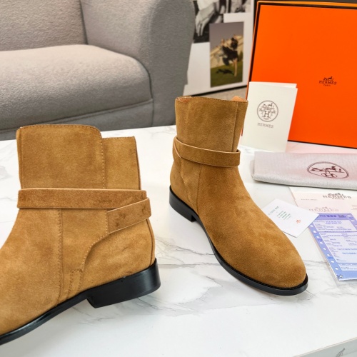 Replica Hermes Boots For Women #1244803 $98.00 USD for Wholesale