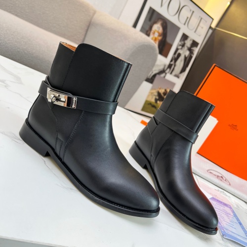 Replica Hermes Boots For Women #1244805 $98.00 USD for Wholesale