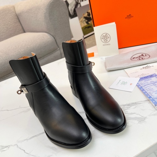 Replica Hermes Boots For Women #1244805 $98.00 USD for Wholesale