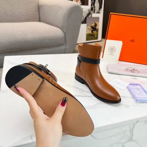 Replica Hermes Boots For Women #1244813 $98.00 USD for Wholesale