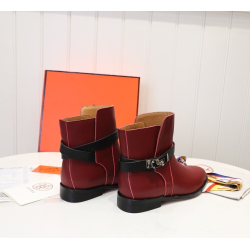 Replica Hermes Boots For Women #1244827 $98.00 USD for Wholesale