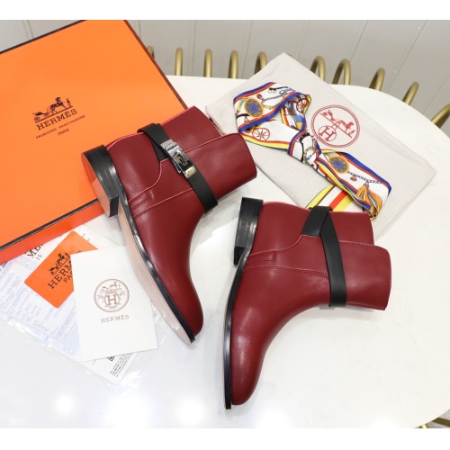 Replica Hermes Boots For Women #1244827 $98.00 USD for Wholesale