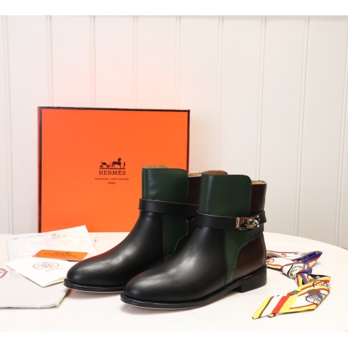 Replica Hermes Boots For Women #1244828 $98.00 USD for Wholesale