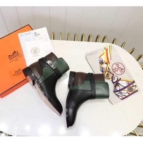 Replica Hermes Boots For Women #1244828 $98.00 USD for Wholesale