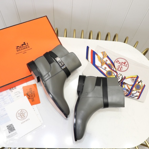 Replica Hermes Boots For Women #1244829 $98.00 USD for Wholesale