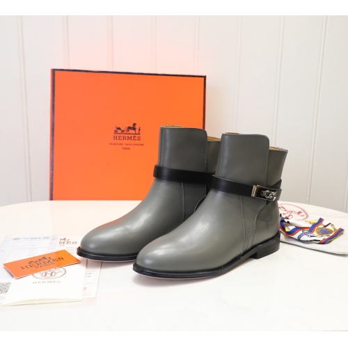 Replica Hermes Boots For Women #1244829 $98.00 USD for Wholesale