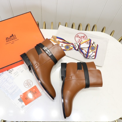 Replica Hermes Boots For Women #1244830 $98.00 USD for Wholesale