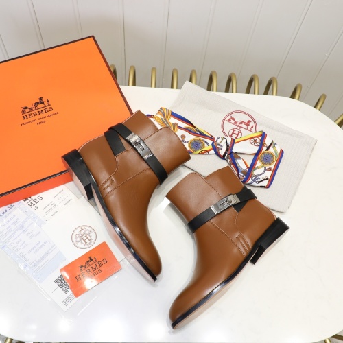 Replica Hermes Boots For Women #1244830 $98.00 USD for Wholesale