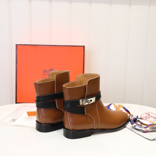 Replica Hermes Boots For Women #1244830 $98.00 USD for Wholesale