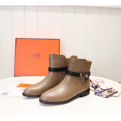 Replica Hermes Boots For Women #1244831 $98.00 USD for Wholesale