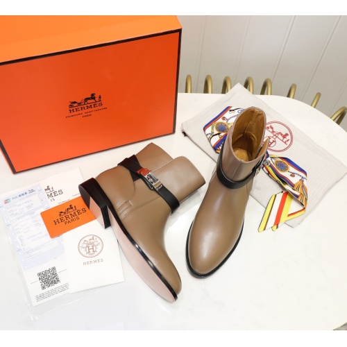 Replica Hermes Boots For Women #1244831 $98.00 USD for Wholesale