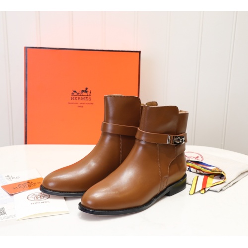 Replica Hermes Boots For Women #1244832 $98.00 USD for Wholesale