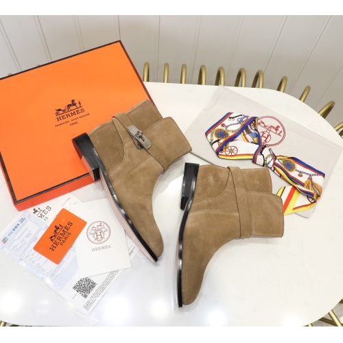 Replica Hermes Boots For Women #1244837 $98.00 USD for Wholesale