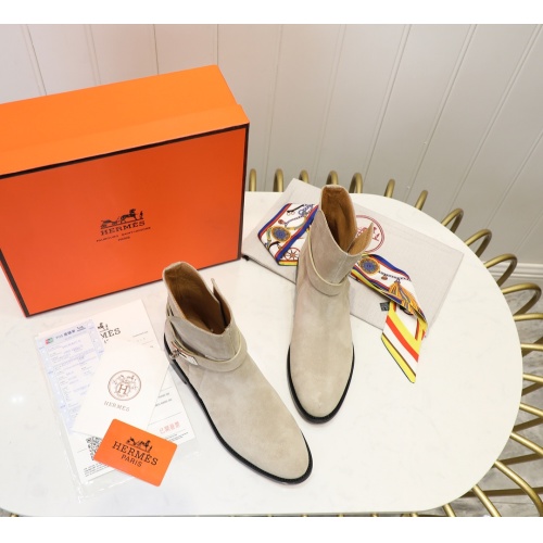 Replica Hermes Boots For Women #1244838 $98.00 USD for Wholesale