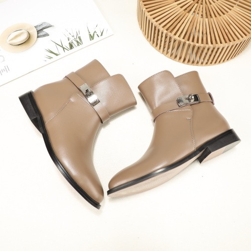 Replica Hermes Boots For Women #1244839 $98.00 USD for Wholesale