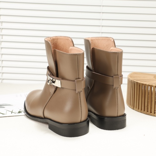 Replica Hermes Boots For Women #1244839 $98.00 USD for Wholesale