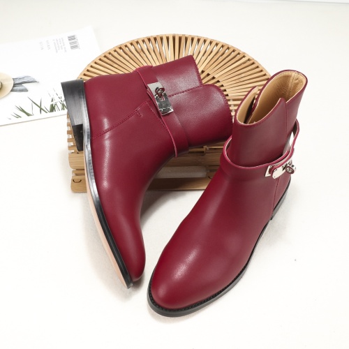 Replica Hermes Boots For Women #1244840 $98.00 USD for Wholesale