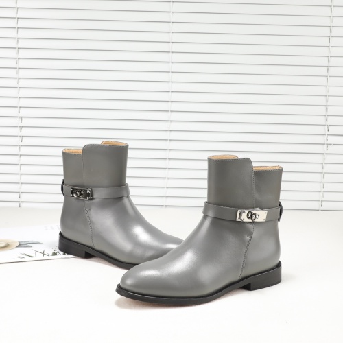 Replica Hermes Boots For Women #1244841 $98.00 USD for Wholesale