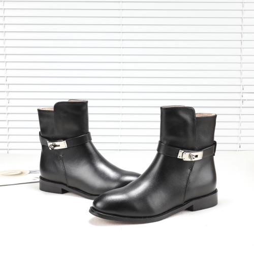 Replica Hermes Boots For Women #1244842 $98.00 USD for Wholesale