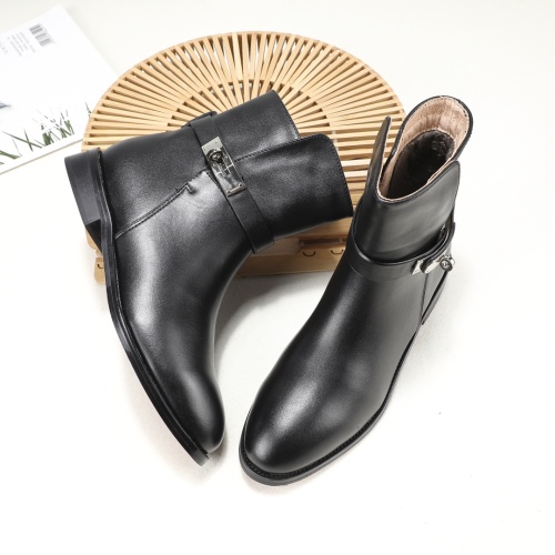 Replica Hermes Boots For Women #1244842 $98.00 USD for Wholesale