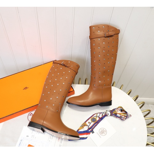 Replica Hermes Boots For Women #1244852 $132.00 USD for Wholesale