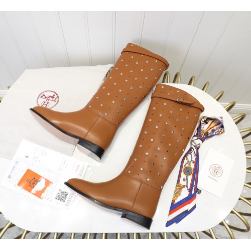 Replica Hermes Boots For Women #1244852 $132.00 USD for Wholesale