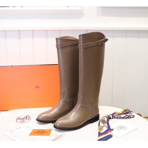 Replica Hermes Boots For Women #1244857 $118.00 USD for Wholesale