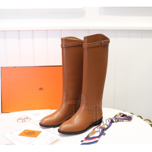 Replica Hermes Boots For Women #1244858 $118.00 USD for Wholesale