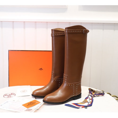 Replica Hermes Boots For Women #1244859 $118.00 USD for Wholesale