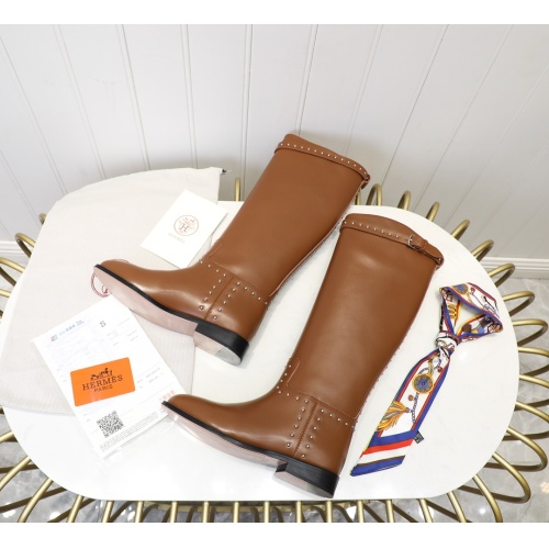 Replica Hermes Boots For Women #1244859 $118.00 USD for Wholesale