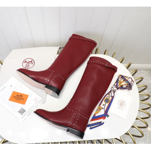 Replica Hermes Boots For Women #1244860 $118.00 USD for Wholesale