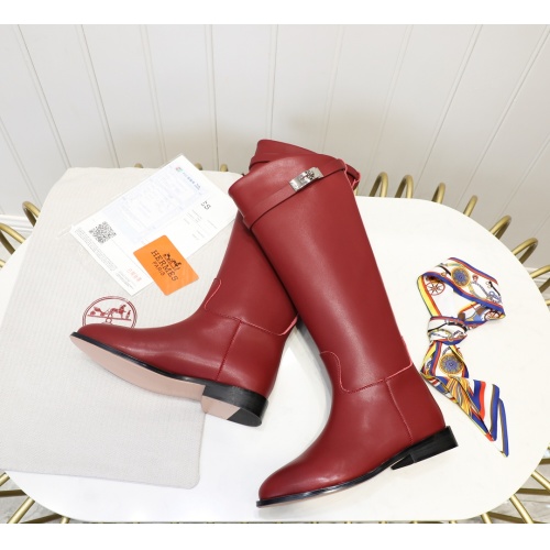 Replica Hermes Boots For Women #1244870 $112.00 USD for Wholesale